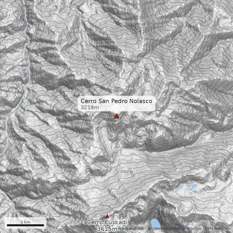 Mapa Cerro San Pedro Nolasco