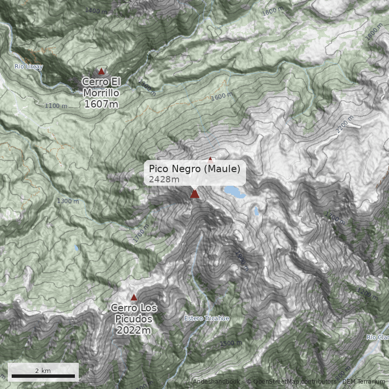 Mapa Pico Negro (Maule)