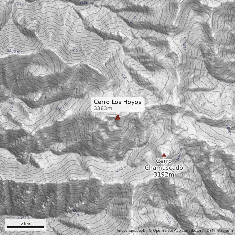 Mapa Cerro Los Hoyos