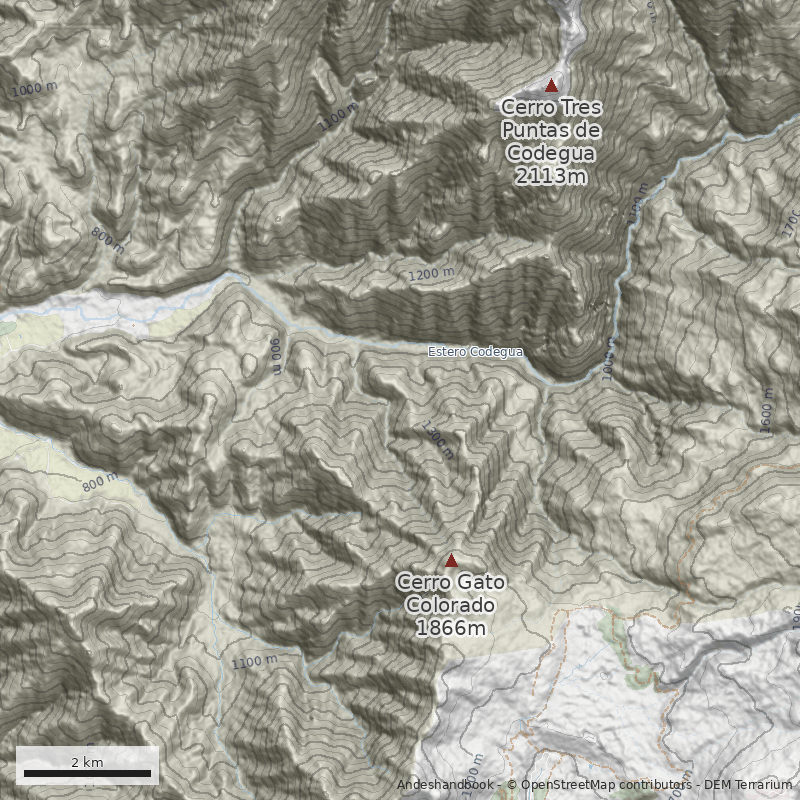 Mapa Cerro Las Tencas