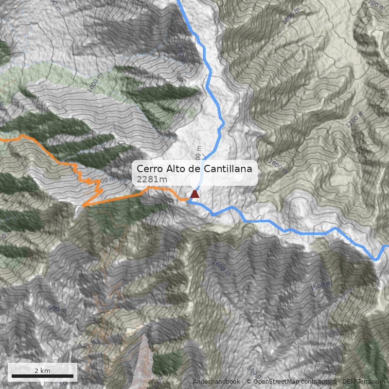Mapa Cerro Alto de Cantillana