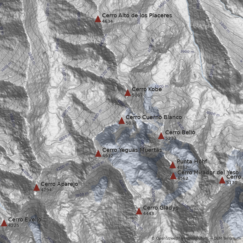 Mapa Cerro Cuerno Blanco