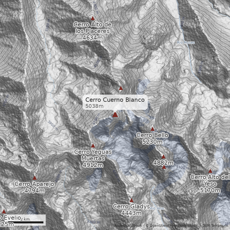 Mapa Cerro Cuerno Blanco