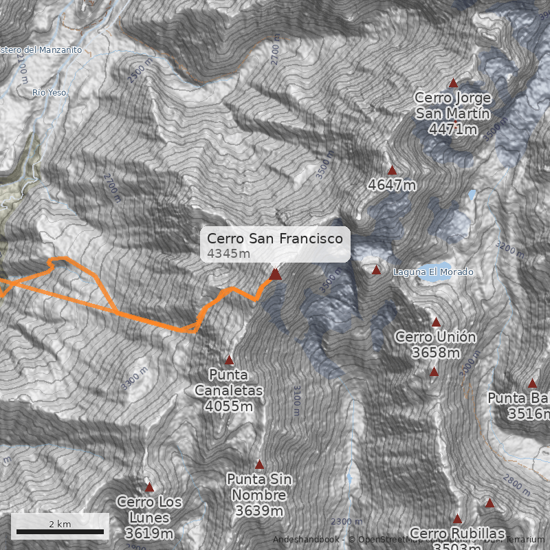 Mapa Cerro San Francisco