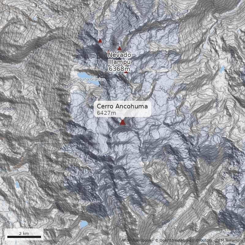 Mapa Cerro Ancohuma