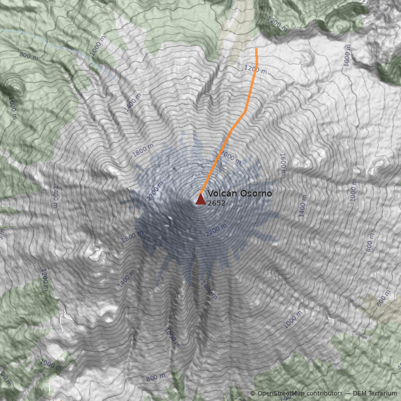 Mapa Ladera Norte, por La Picada