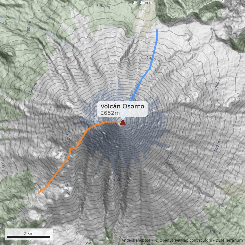 Mapa Volcán Osorno