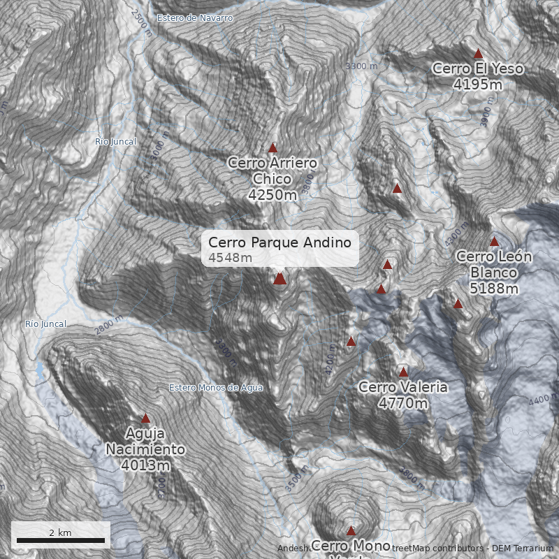 Mapa Cerro Parque Andino