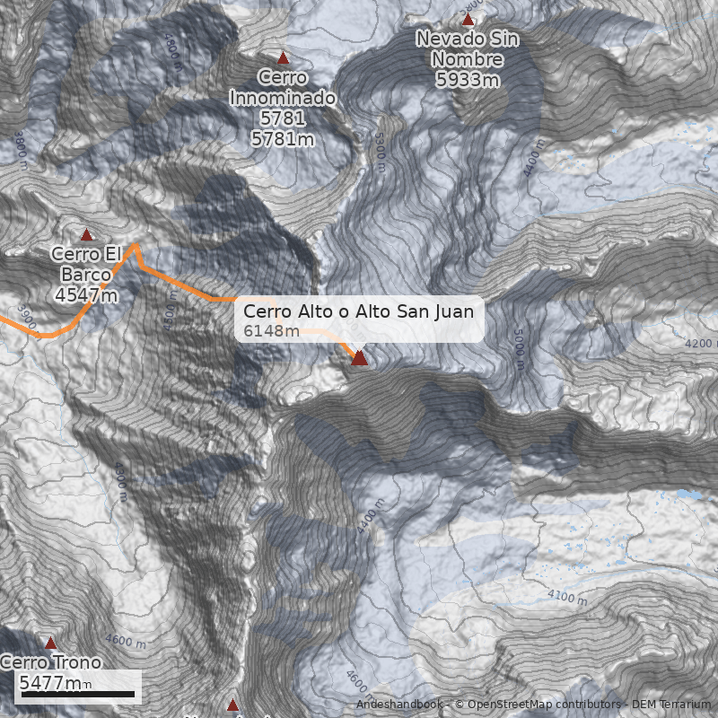 Mapa Cerro Alto o Alto San Juan