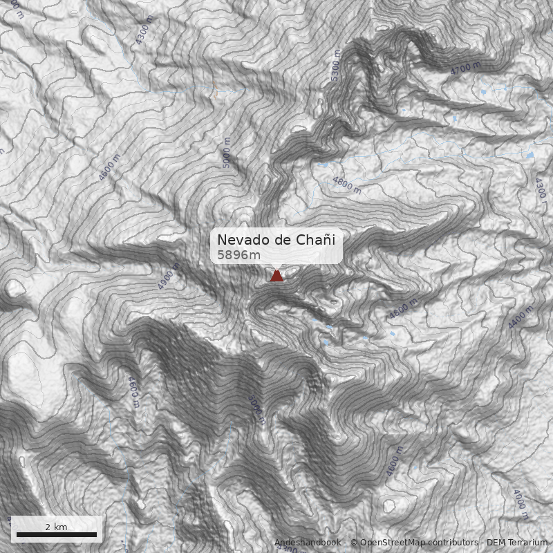 Mapa Nevado de Chañi