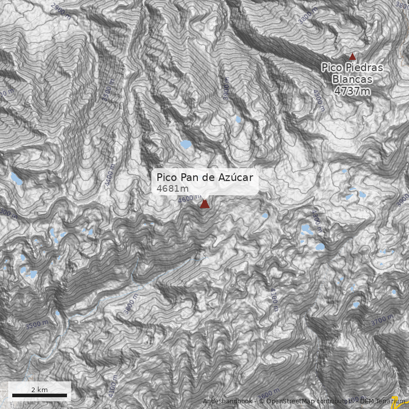 Mapa Pico Pan de Azúcar