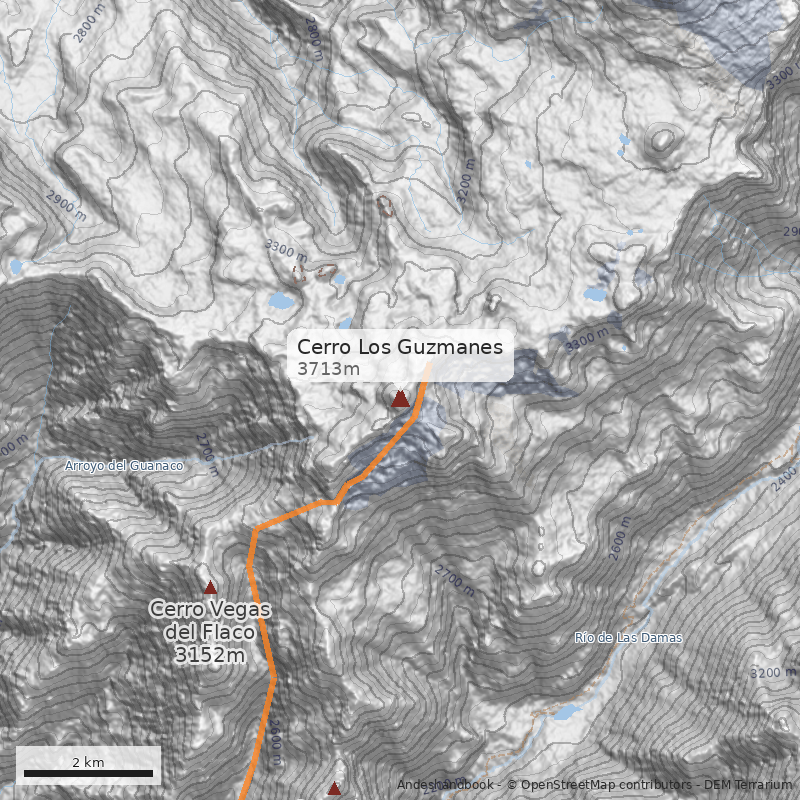 Mapa Cerro Los Guzmanes