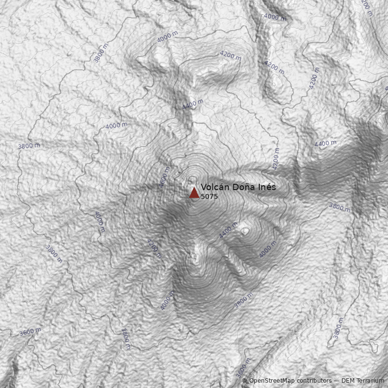 Mapa Volcán Doña Inés