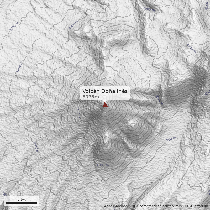 Mapa Volcán Doña Inés