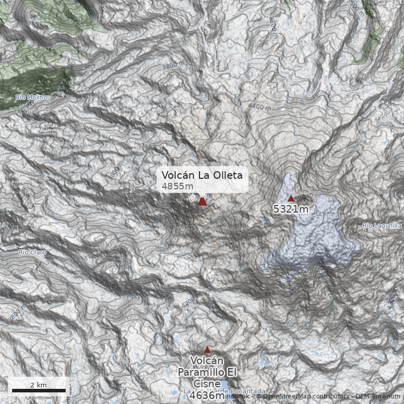 Mapa Volcán La Olleta