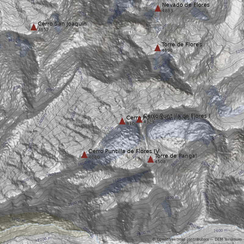 Mapa Cerro Puntilla de Flores II