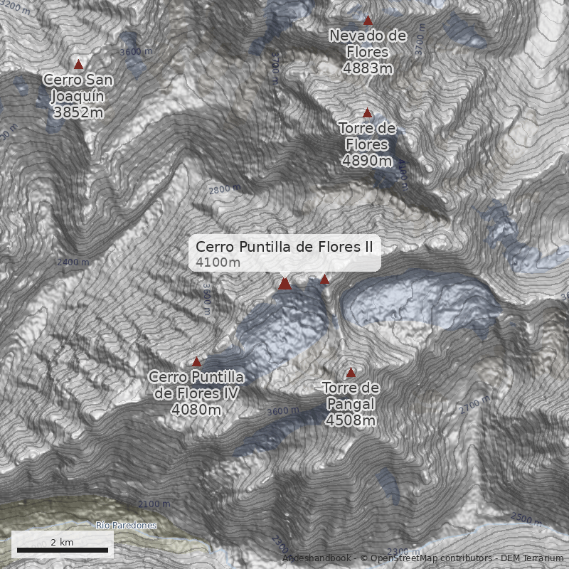 Mapa Cerro Puntilla de Flores II