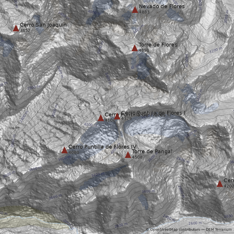 Mapa Cerro Puntilla de Flores I
