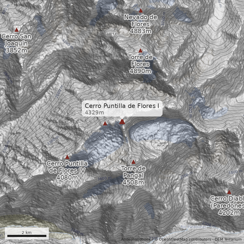 Mapa Cerro Puntilla de Flores I