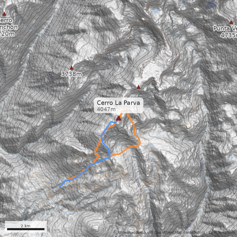Mapa Cerro La Parva