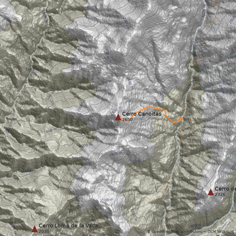 Mapa Cerro Canoitas