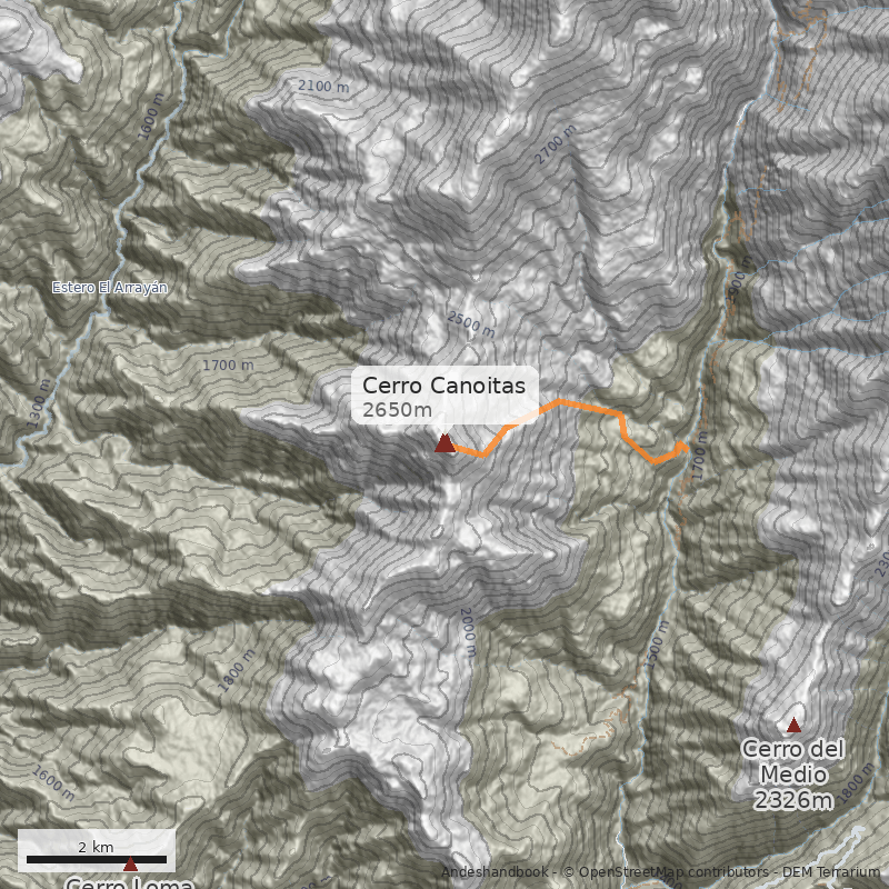 Mapa Cerro Canoitas