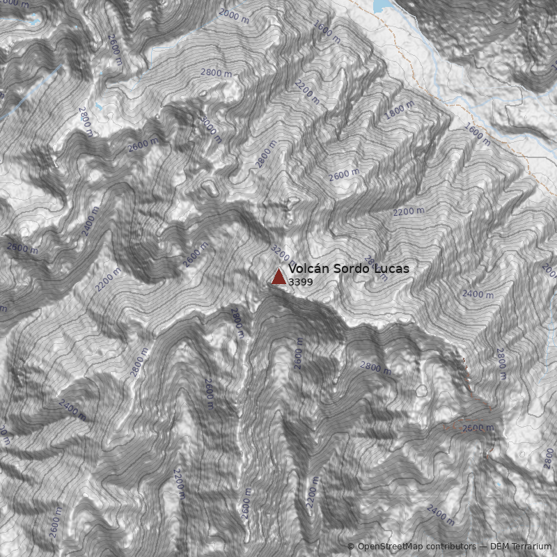Mapa Volcán Sordo Lucas