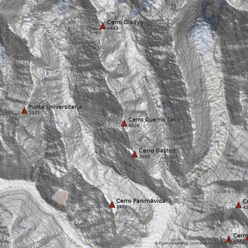 Mapa Cerro Cuerno Seco