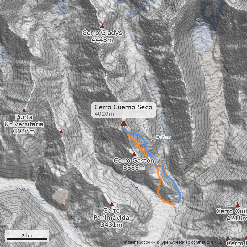 Mapa Cerro Cuerno Seco