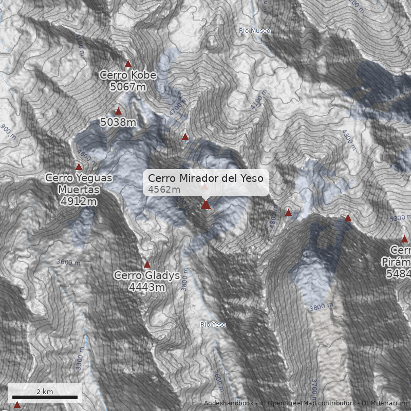 Mapa Cerro Mirador del Yeso