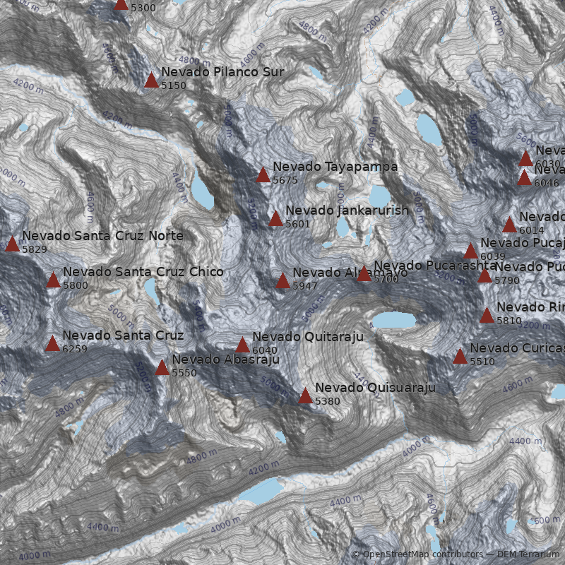 Mapa Nevado Alpamayo