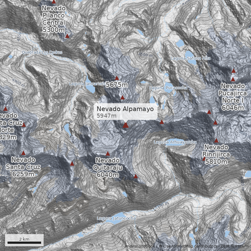 Mapa Nevado Alpamayo