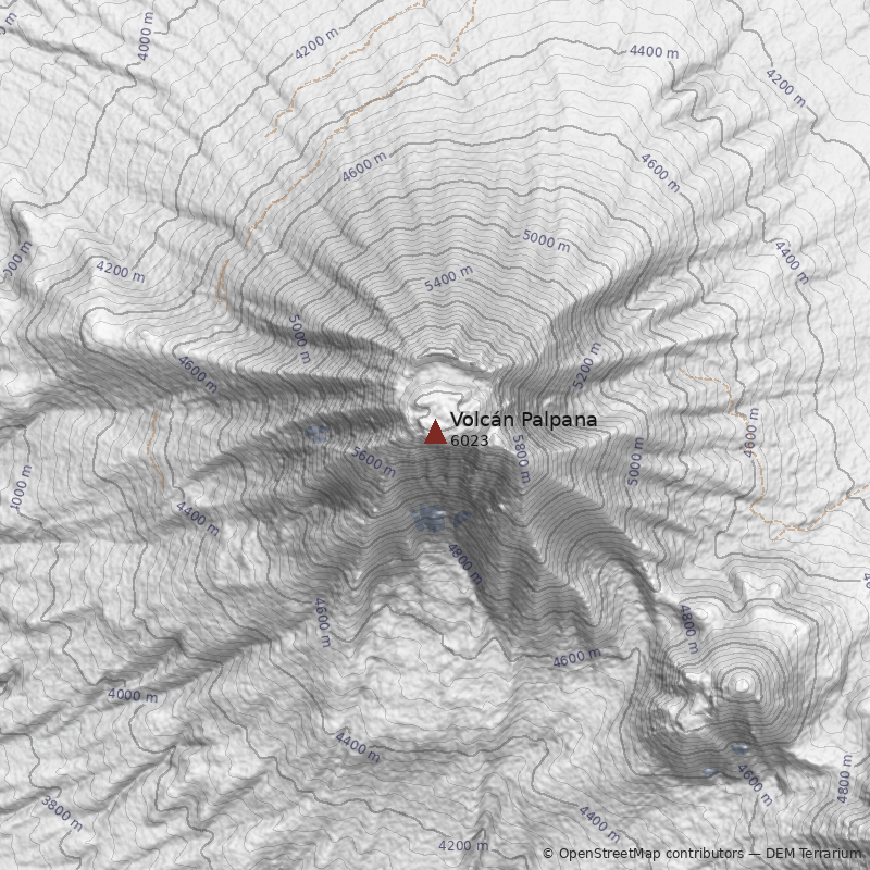 Mapa Volcán Palpana