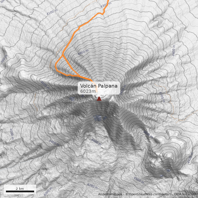 Mapa Volcán Palpana