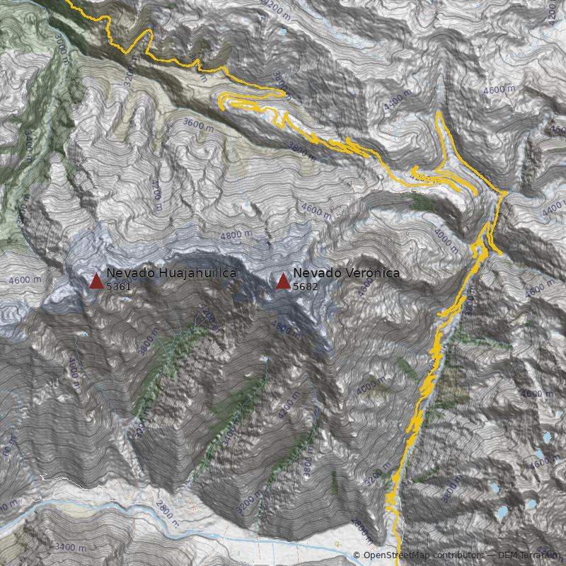 Mapa Nevado Verónica