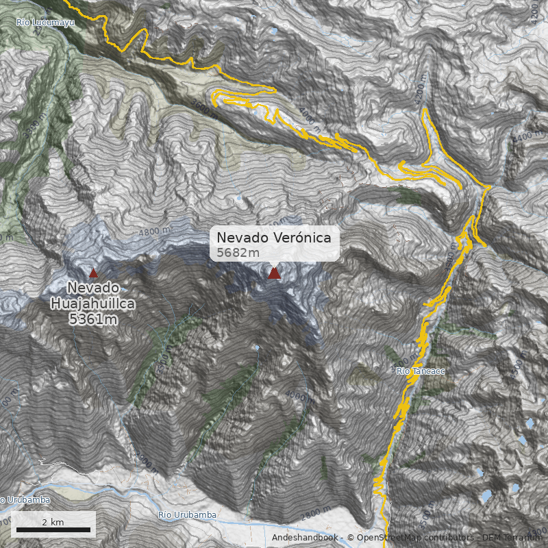 Mapa Nevado Verónica