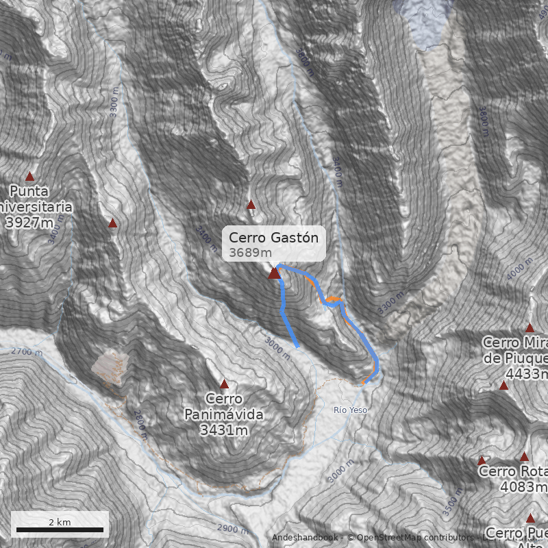 Mapa Cerro Gastón