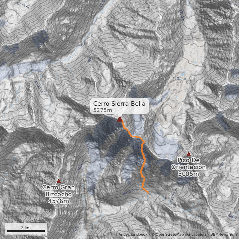 Mapa Cerro Sierra Bella