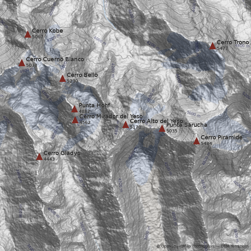 Mapa Cerro Alto del Yeso