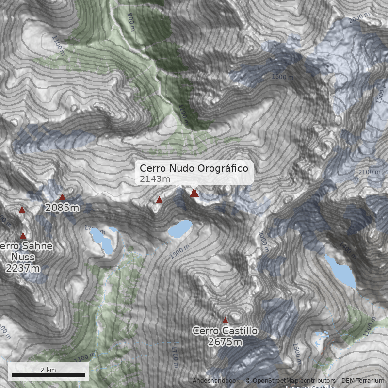 Mapa Cerro Nudo Orográfico