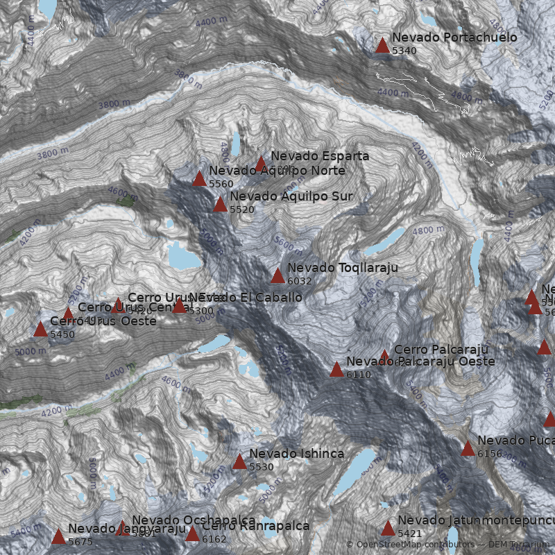 Mapa Nevado Toqllaraju