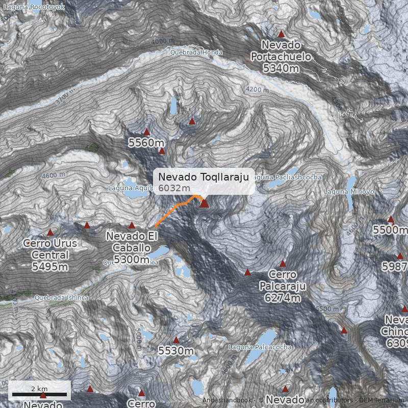 Mapa Nevado Toqllaraju