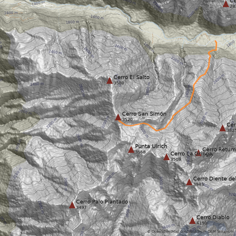 Mapa Cerro San Simón