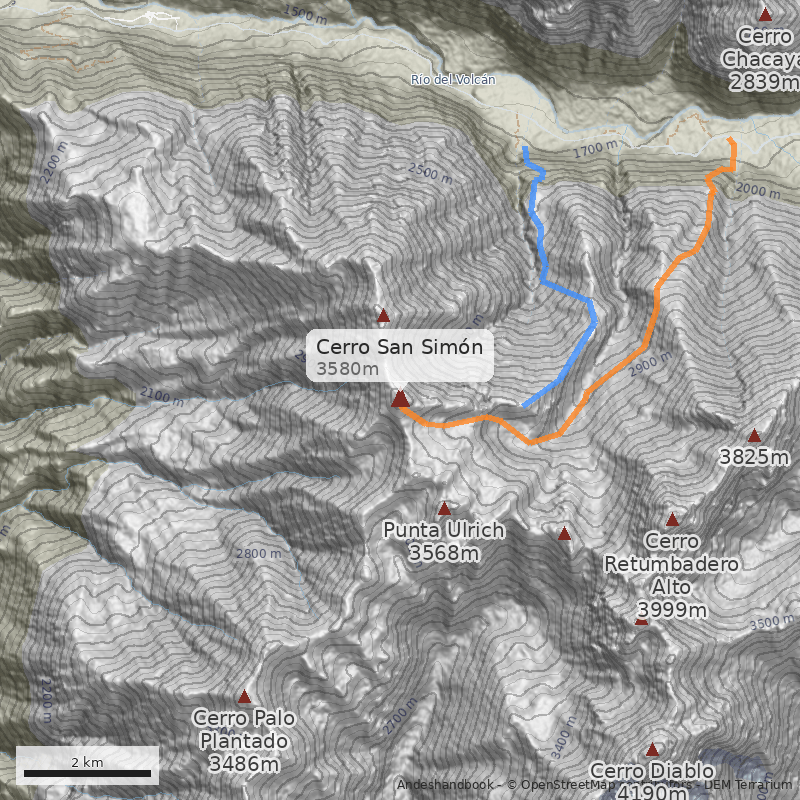 Mapa Cerro San Simón