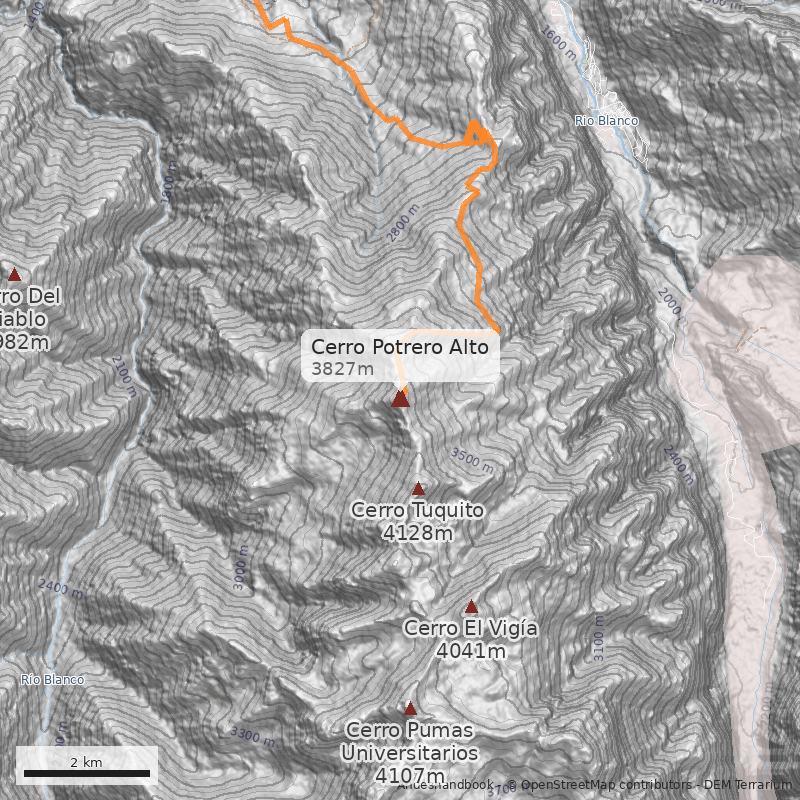 Mapa Cerro Potrero Alto