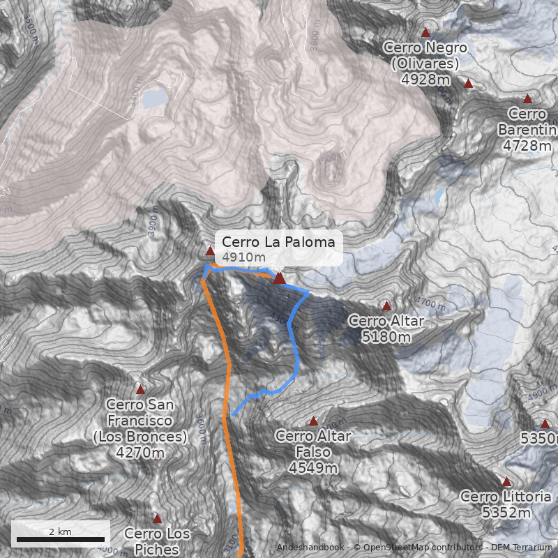 Mapa Cerro La Paloma