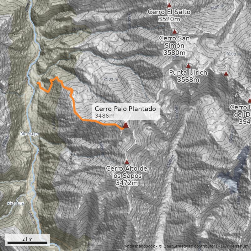 Mapa Cerro Palo Plantado