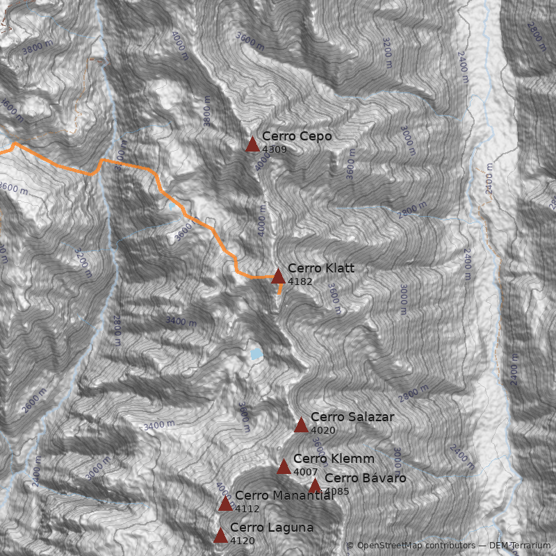 Mapa Cerro Klatt