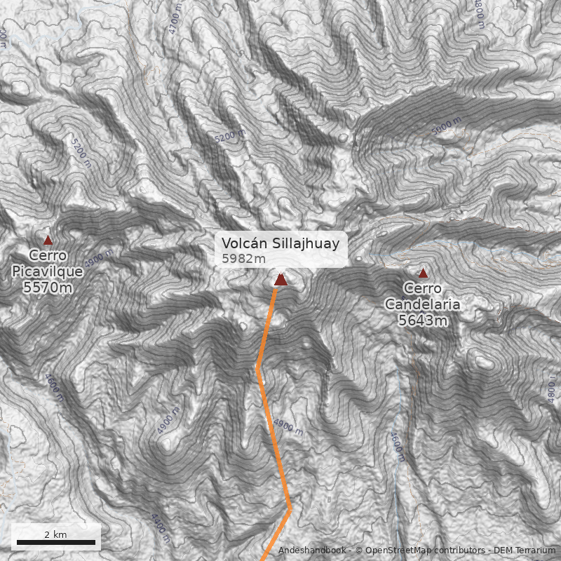 Mapa Volcán Sillajhuay