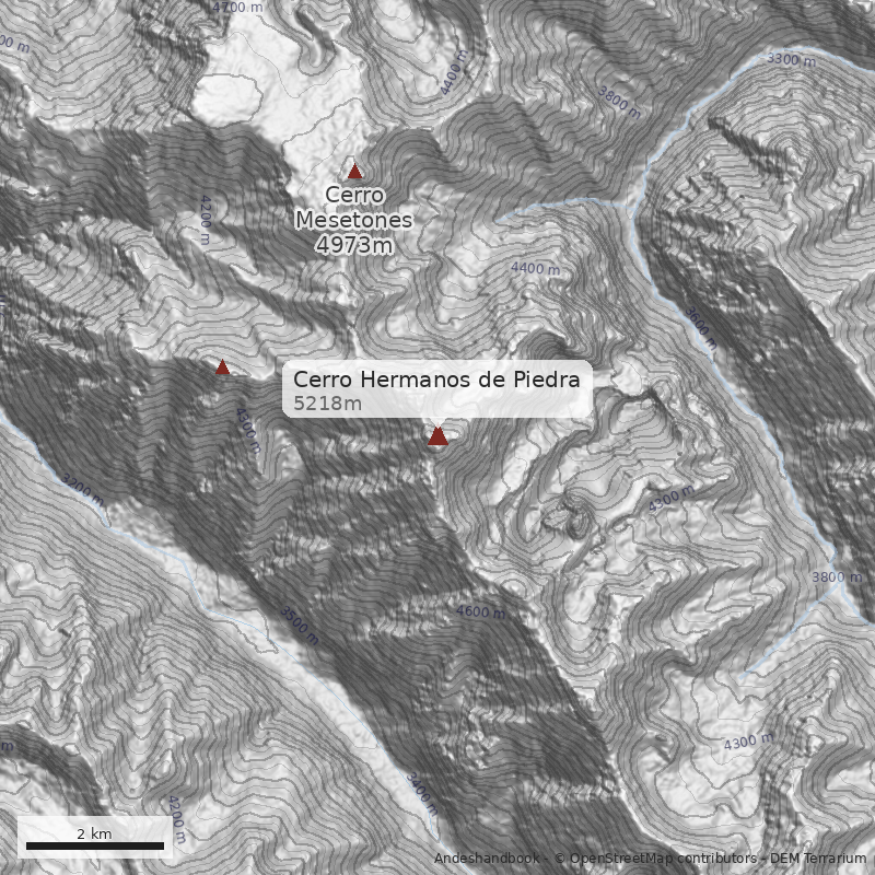 Mapa Cerro Hermanos de Piedra